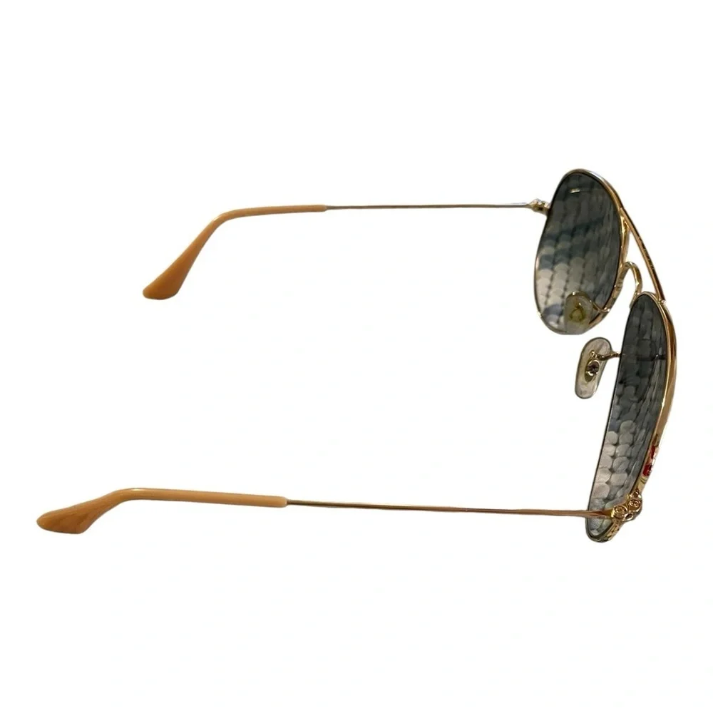 Ray-Ban Luxotica  Gradient Light Blue Aviator Sunglasses, with Case.